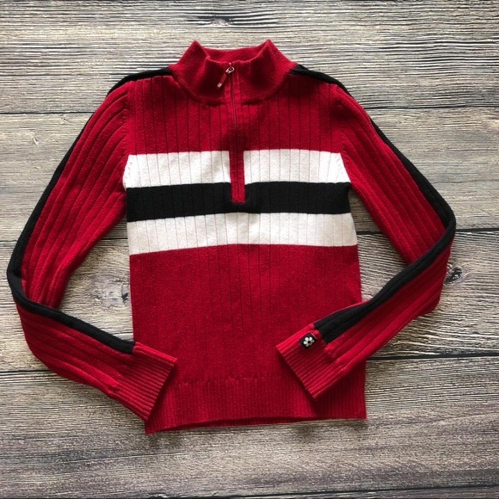 TCP 1/2 zip turtleneck sweater Colorblock sz 7/8